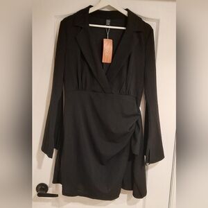 NWT Shein Little Black Dress - Long Sleeved Vneck
